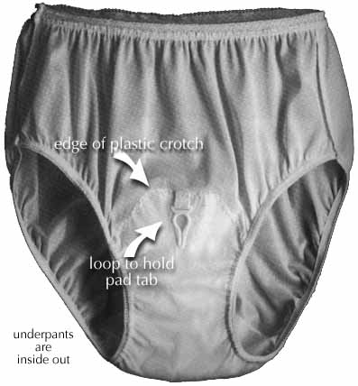 Underpants for menstruation, (sanitary panties), Germany, about 1960,  Museum of Menstruation and Women's Health